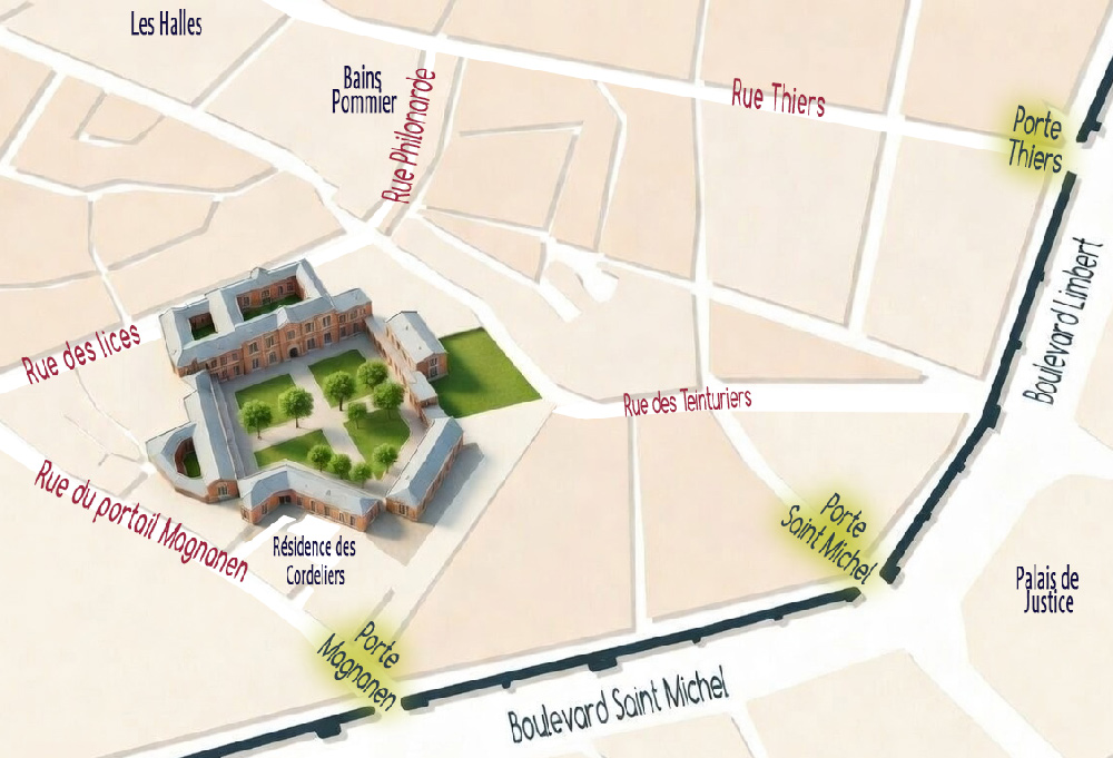 Plan d'accès au Lycée Saint Joseph, 62 Rue des Lices, Avignon